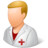 Medical Nurse Male Light Icon